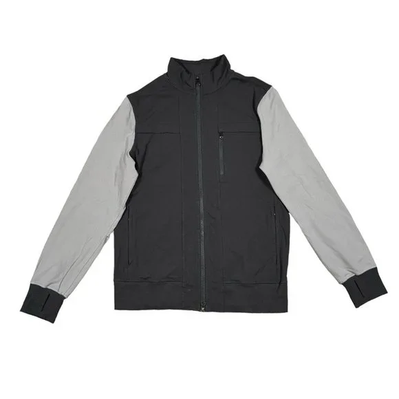 LULULEMON Men’s Sz L Soot Ambient Gray Post Gravity Athletic Workout Jacket - Picture 1 of 6